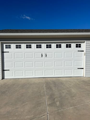 Customer photo review of Decorative Garage Door Accent Kits (Magnetic 6-PC Set + Window 16-PC Set)