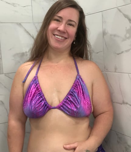 undefined review of Purple Python Triangle Top Final Sale image 1 out of 1