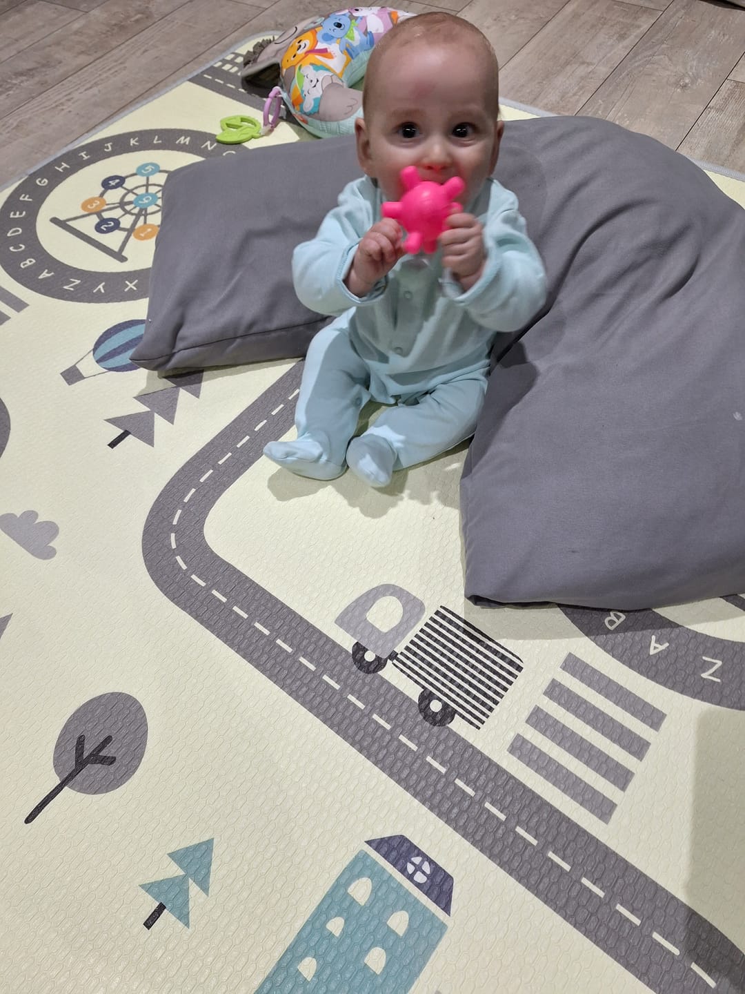 Customer photo review of World Map and Car Track Play Mat (Medium Size)
