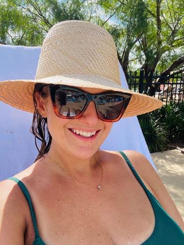 Customer photo review of Straw Bucket Hat