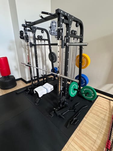 Customer photo review of MAJOR FITNESS All-In-One Home Gym Smith Machine Package Spirit B2
