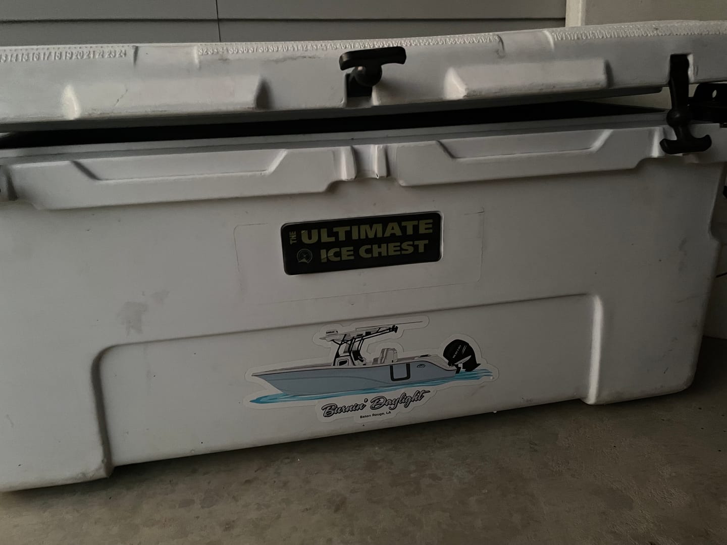 Customer photo review of Custom Kiss-Cut Boat Stickers