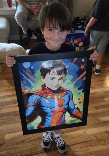 Customer photo review of "Galactic Guardian" Paint by Numbers Kit