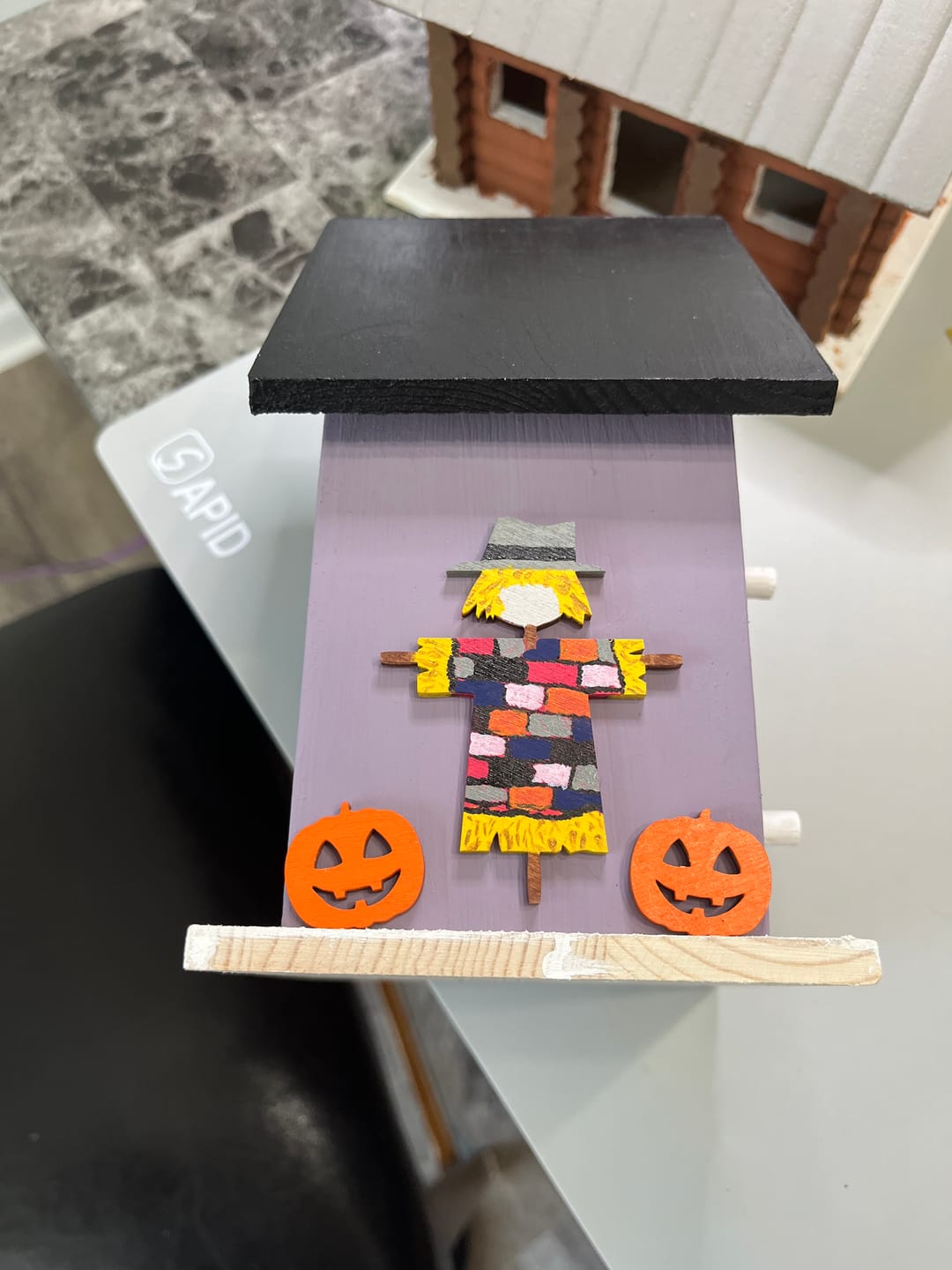 Customer photo review of Unfinished Wood Scarecrow Shape | DIY Fall Harvest Craft Cutout | up to 36" DIY