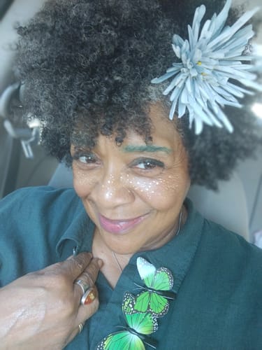 Customer photo review of Silver + Gold Stardust Makeup Patches