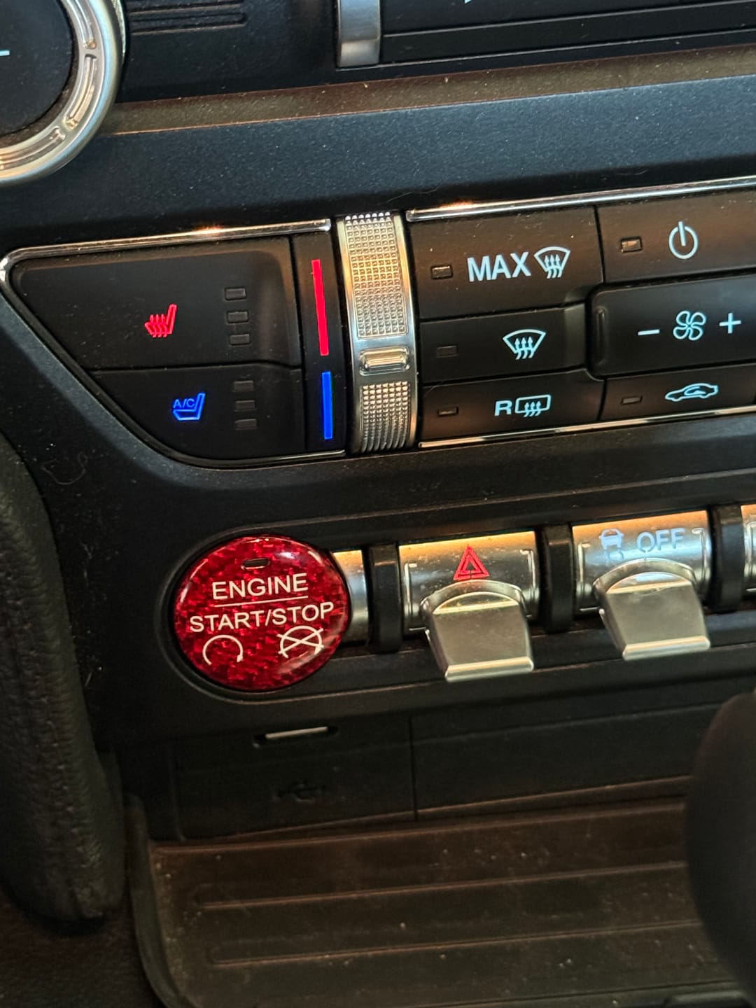 Customer photo review of Mustang 2015-2023 Engine Start Stop Button Carbon Fiber Cover
