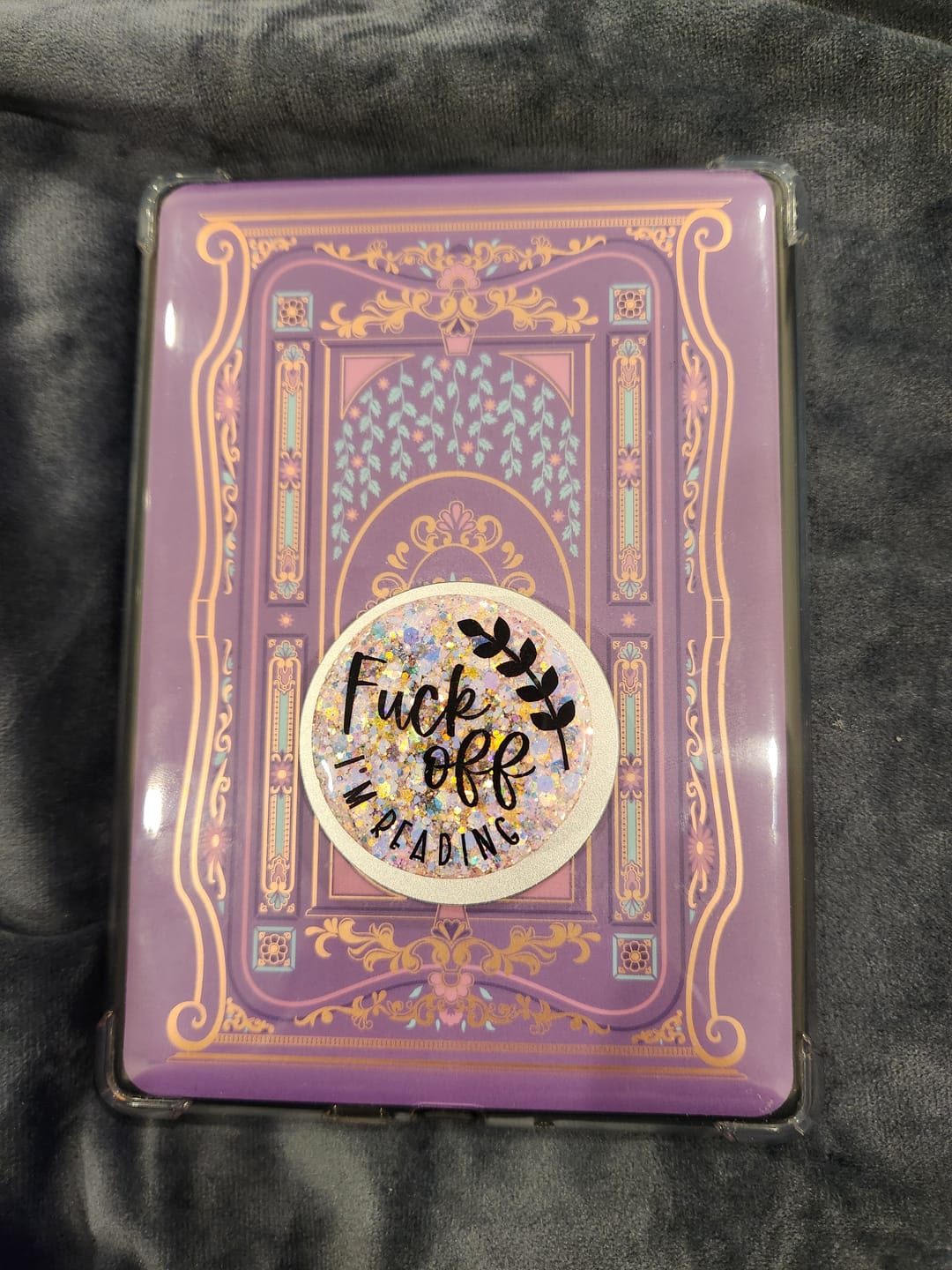 Customer photo review of Kindle Sticker Inserts - Literati Purple