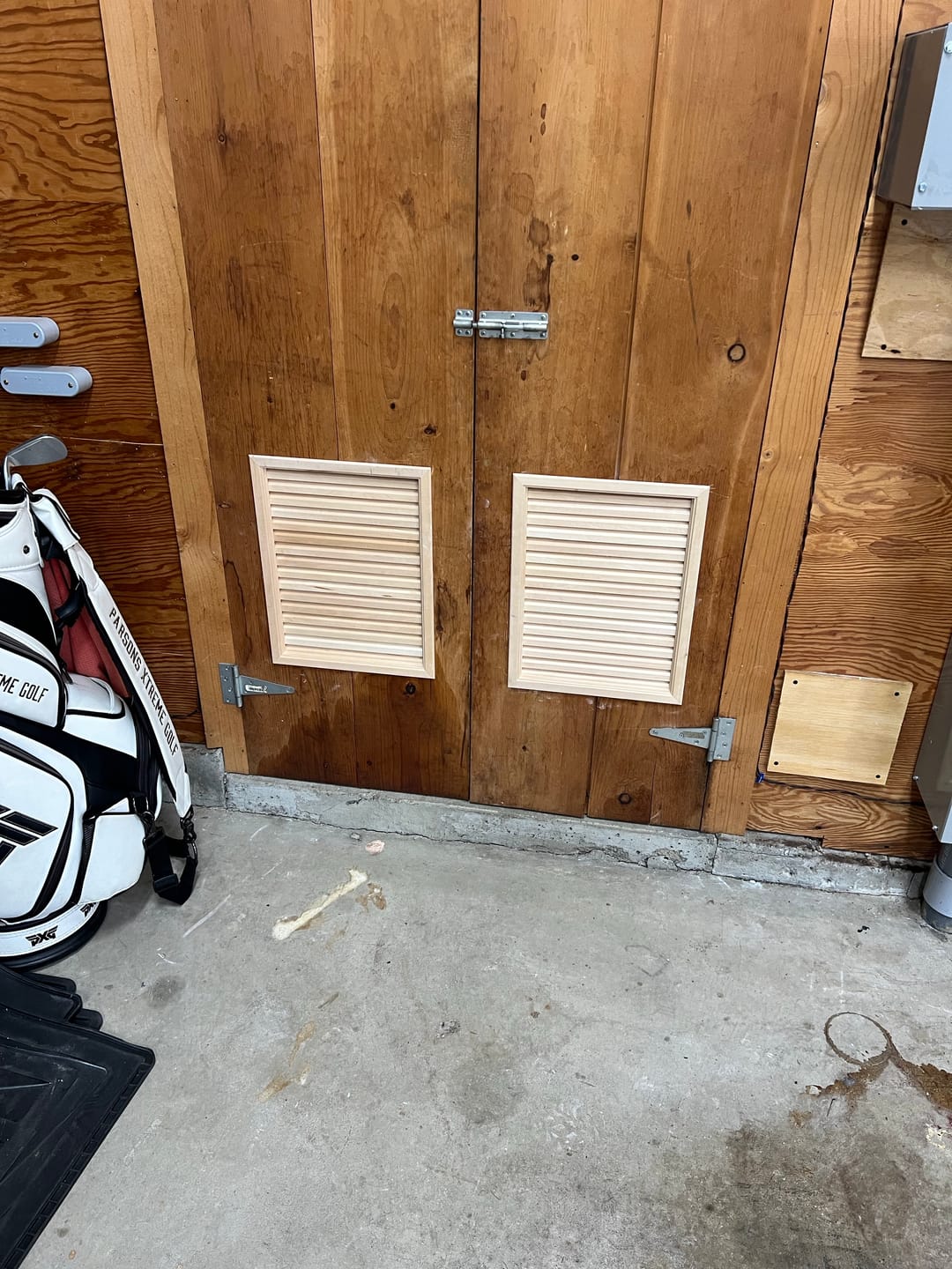 Customer photo review of Chevron Basswood Door Louver Kit