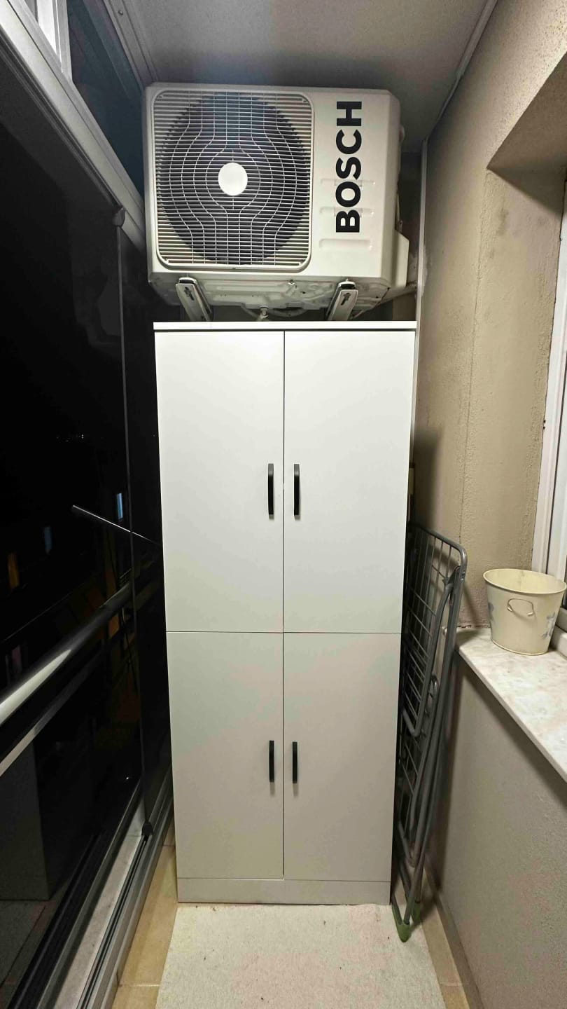 Customer photo review of Rani KD109 Çamaşır Makinesi Dolabı 4 Kapaklı 2 Raflı Banyo Dolabı Beyaz