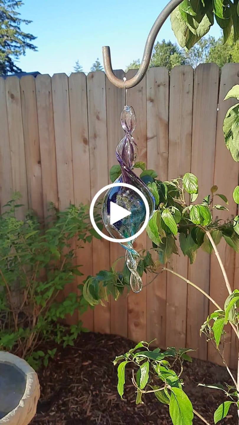 Customer video review of Dichroic Spinner Suncatcher with Infused Cremains