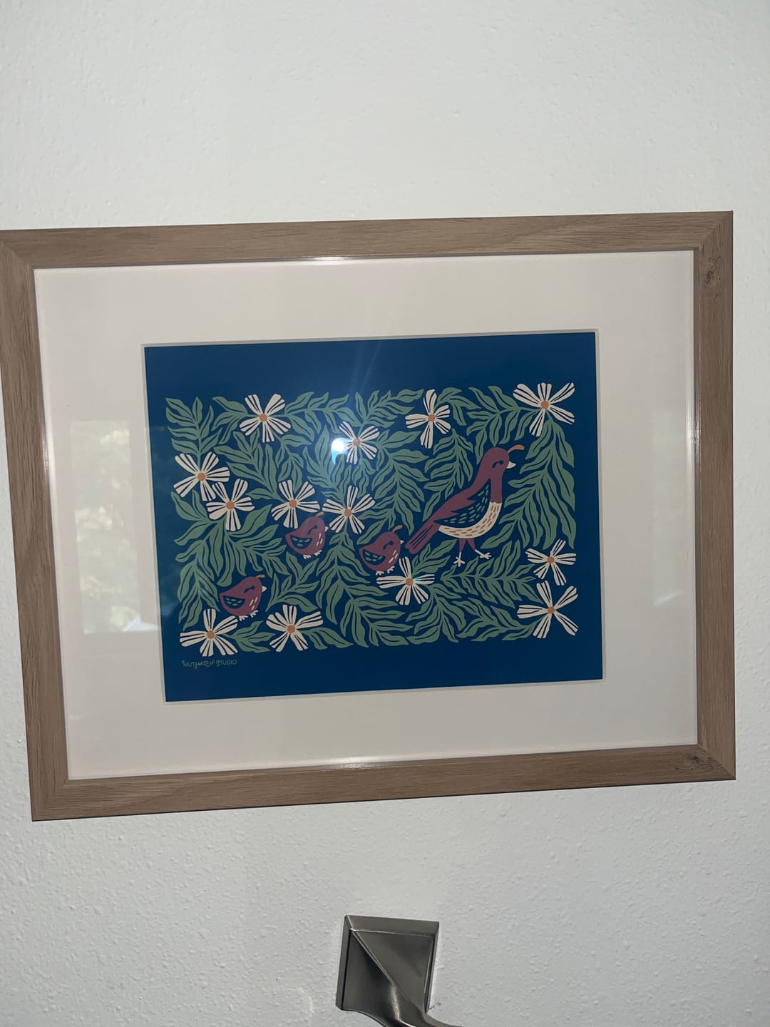 Customer photo review of Quail Meadow Art Print