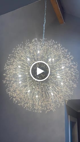 Customer video review of 20-Light Oversized Large Luxury Sputnik Firework Chandelier