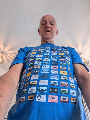 Customer photo review of Rainbow Cassette T-Shirt