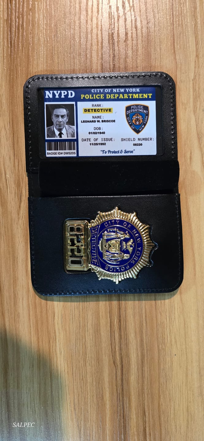 Customer photo review of NY New York Detective Police Badge Replica Movie Props *Customizable Badge Number*