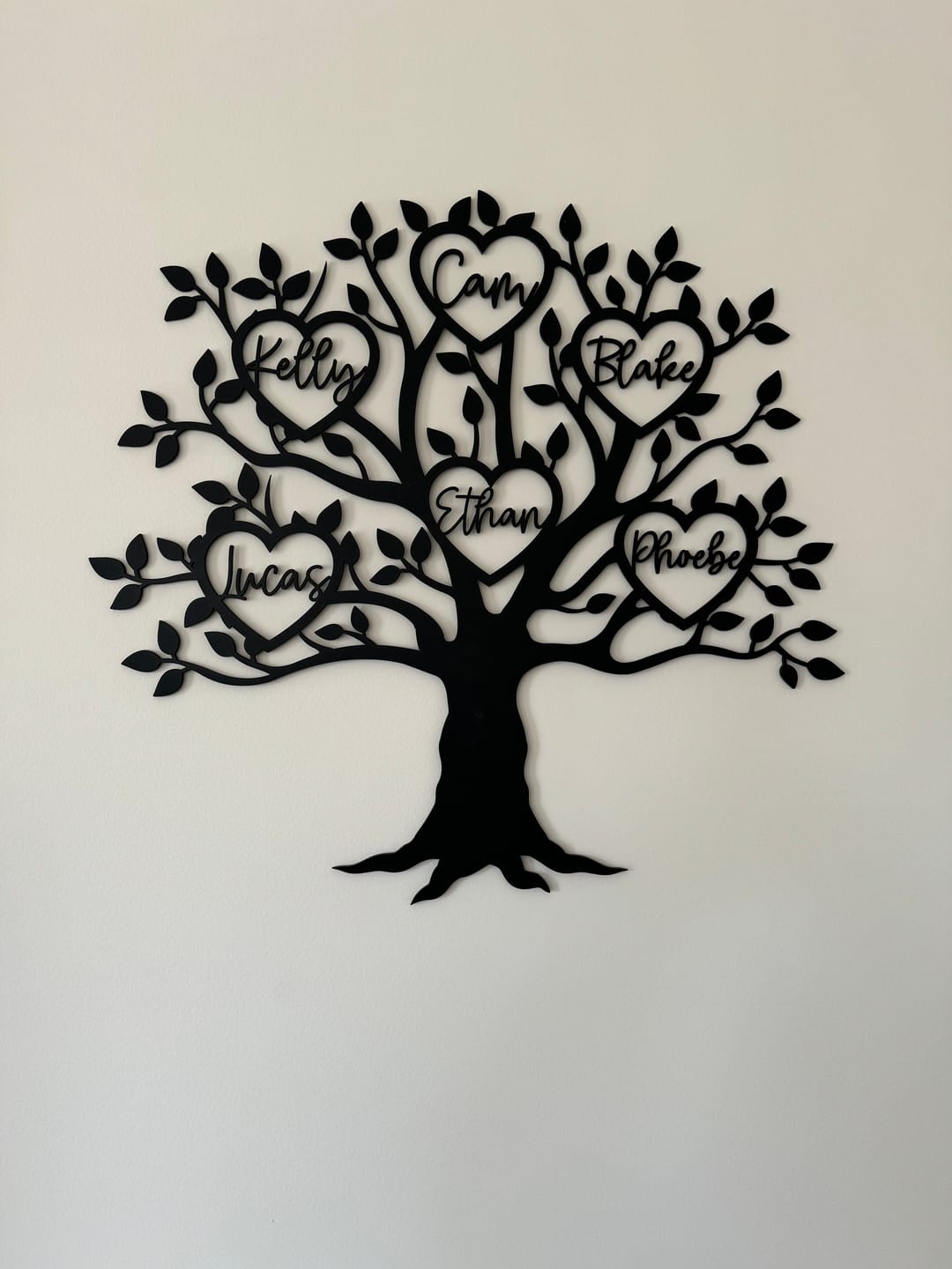 Customer photo review of Personalised Family Tree Wall Art
