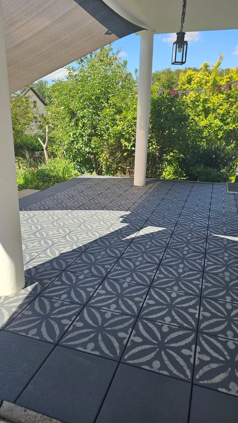 Customer photo review of zerogreen® Steinfarbe | Beton- & Plastersteinfarbe außen | 5L
