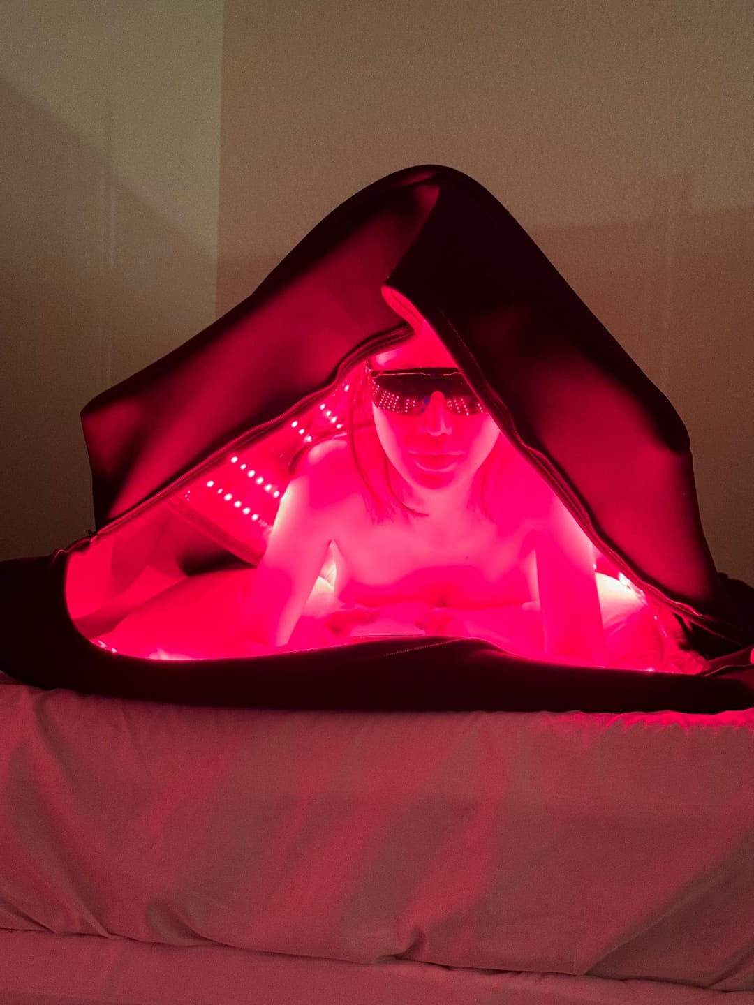 Customer photo review of RLB BlinkRecover - Red Light Therapy Full Body Bag
