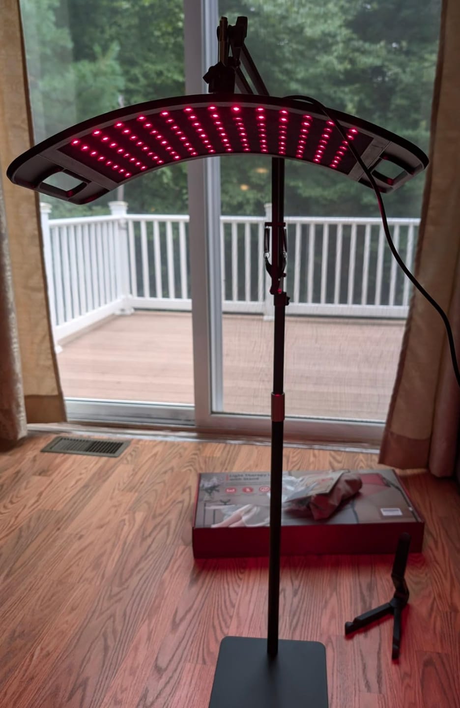 Customer photo review of RLB BlinkRecover - Red Light Therapy Lamp with Stand for Face & Full Body