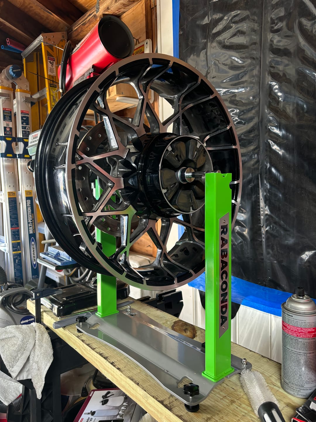 Customer photo review of Motorcycle Wheel Balancer