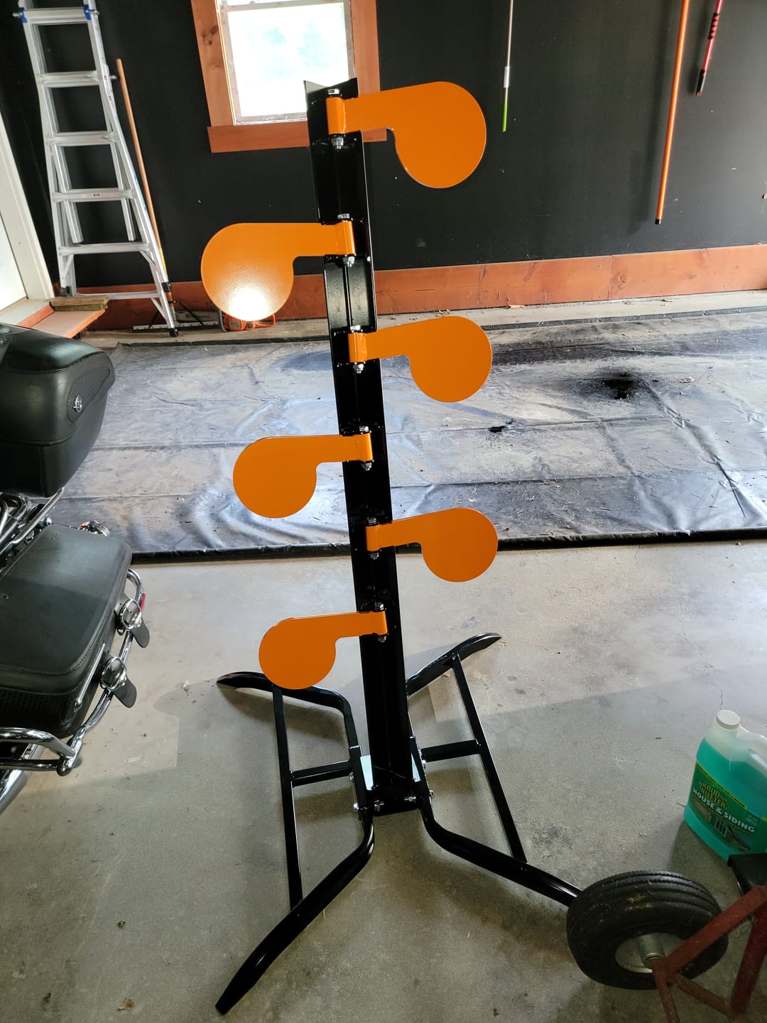 Customer photo review of 6" x 3/8" AR500 Steel Target Dueling Tree Stand