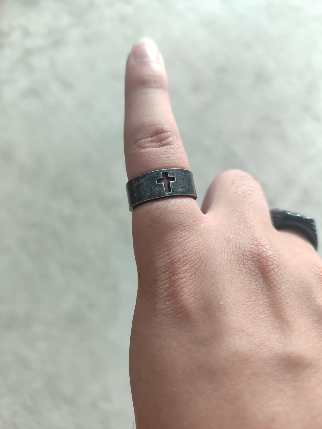 Customer photo review of BLACKED CROSS.