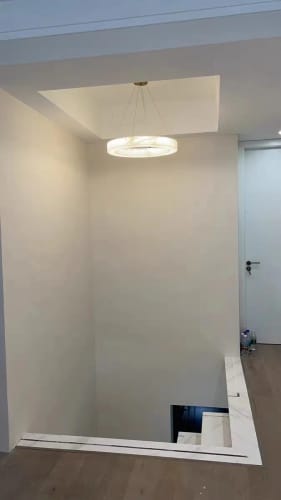 Customer photo review of Marika Alabaster Chandelier