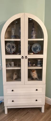 Customer photo review of Pratt Tall Arched Storage Display Cabinet