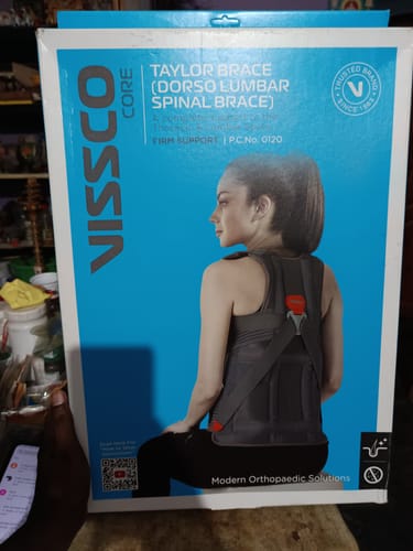Customer photo review of Dorso Lumbar Spinal Brace (Taylor Brace) | Provides Firm Back Support to the Thoracic & Lumbar Spine (Grey)