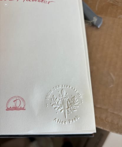 Customer photo review of Custom Book Embosser