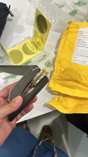 Customer photo review of Custom Book Embosser