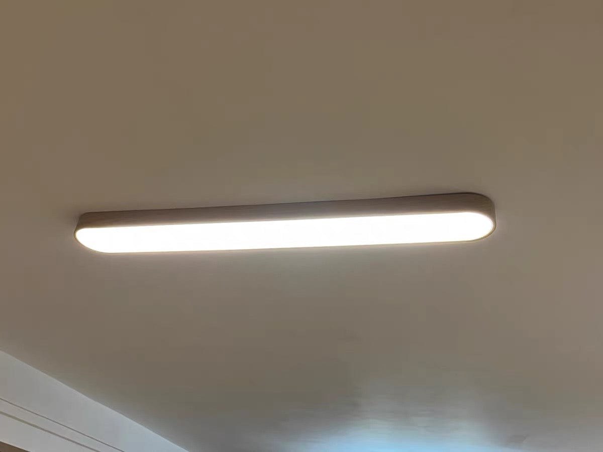 Customer photo review of Nordic 1-Light Oval Shape Led Ceiling Flush Mount With Wood Accent