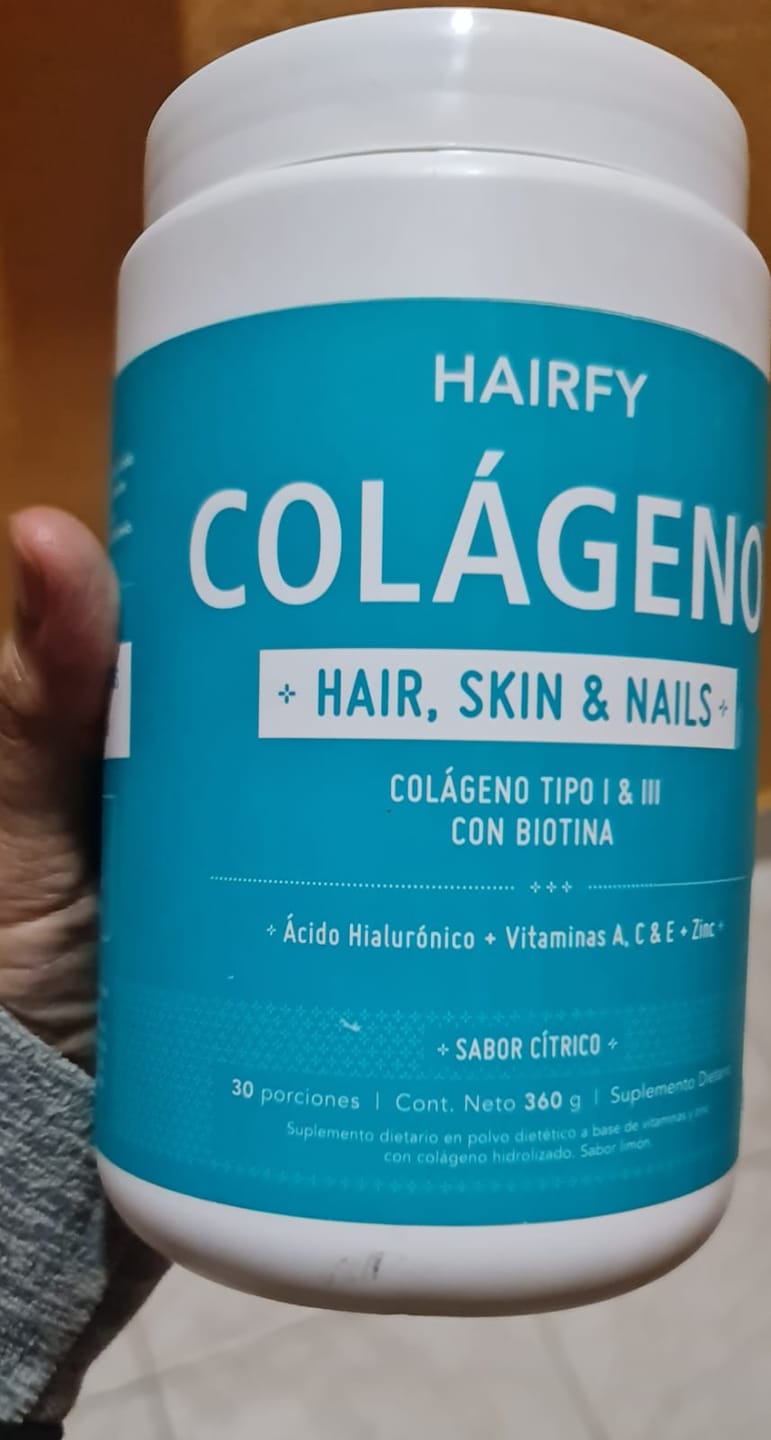 Customer photo review of Colágeno Hair, Skin & Nails