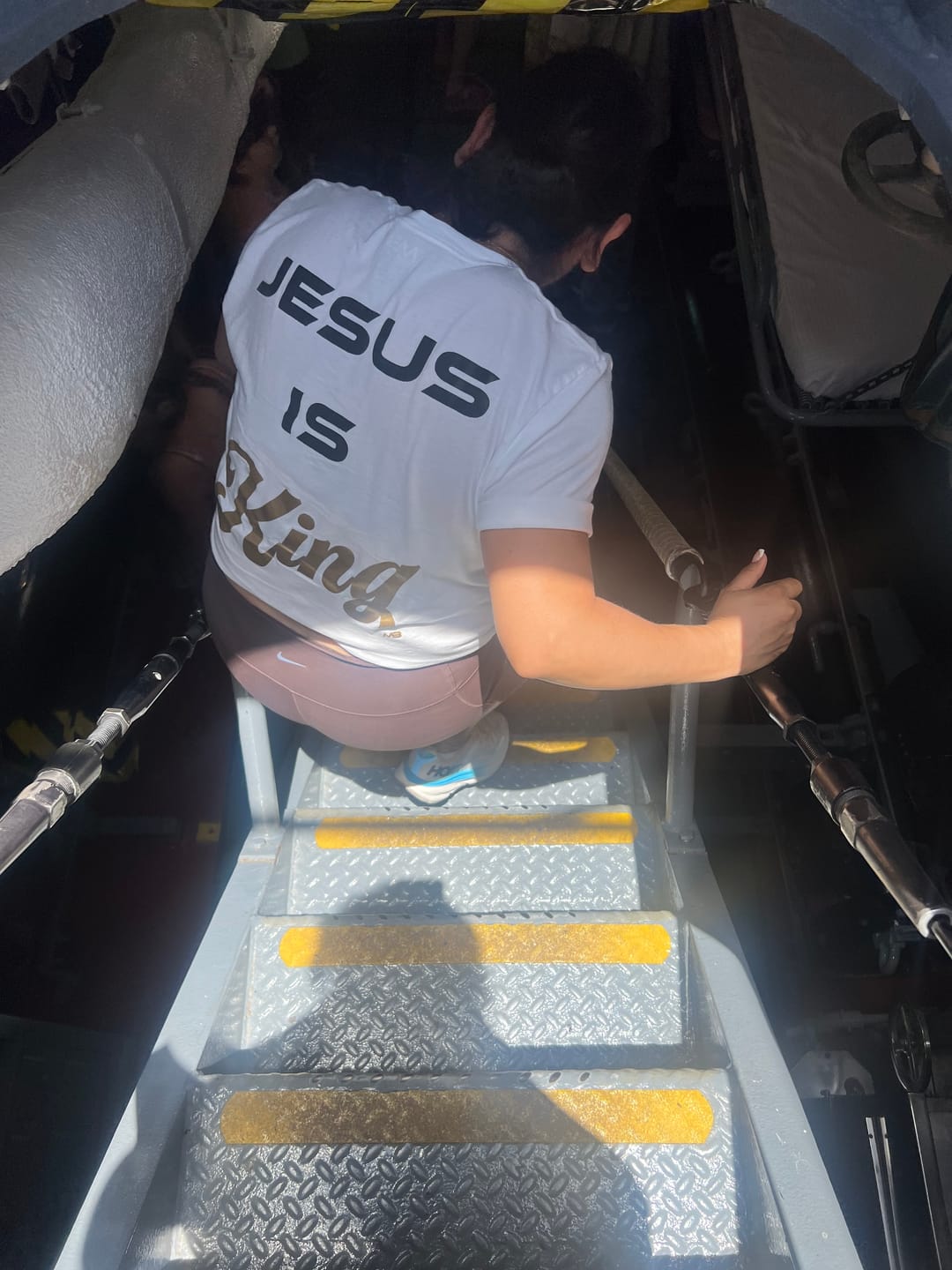 Customer photo review of Jesus is King Midweight Unisex Tee