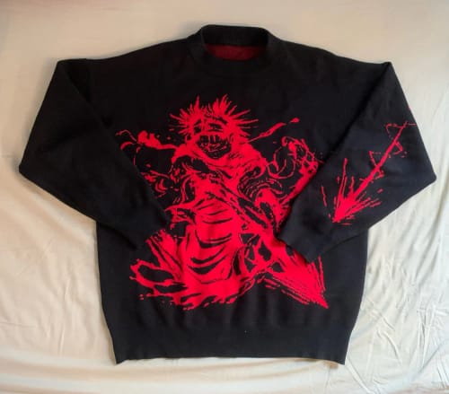 Customer photo review of Choso Blood Manipulation Loose Knit Sweater