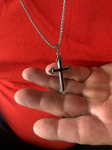 Customer photo review of Heaven Cross Necklace