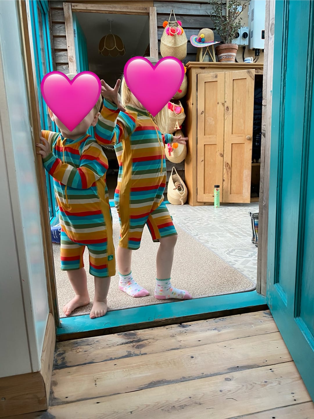 Customer photo review of Rainbow UPF 50+ Recycled Sunsafe Sunsuit