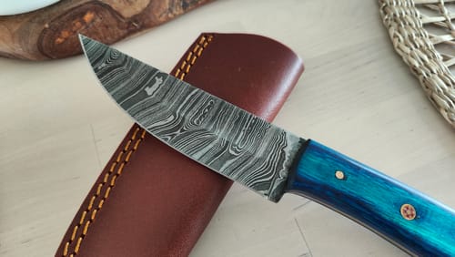Customer photo review of Cobalt Damascus Hunter