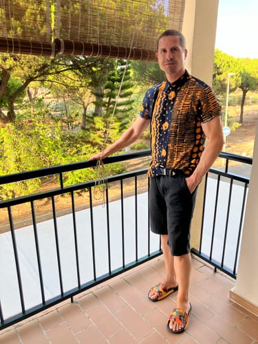 Customer photo review of Chemise imprimée à manches courtes pour hommes