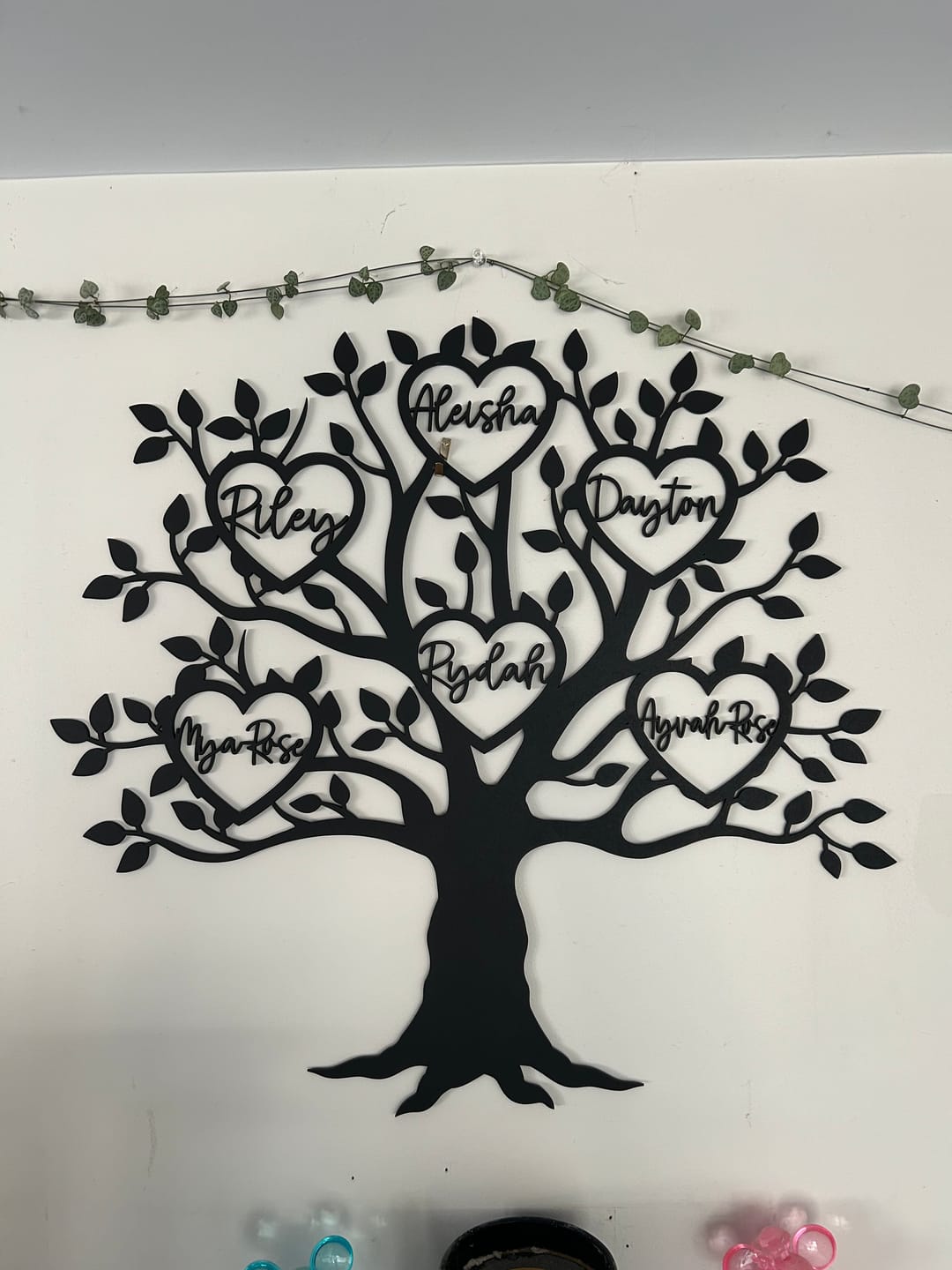 Customer photo review of Personalised Family Tree Wall Art