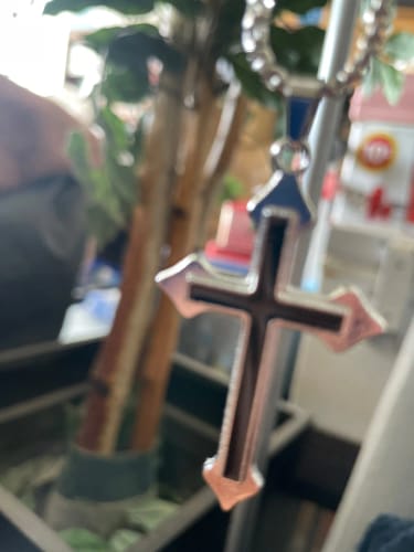 Customer photo review of Heaven Cross Necklace