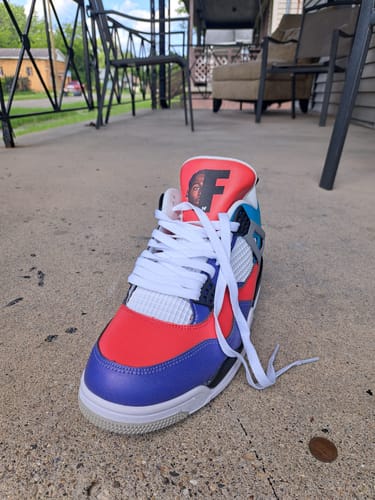 Customer photo review of Personalized Sneakers, Custom Sneakers, Put name or business name on it, AJ4-C04200