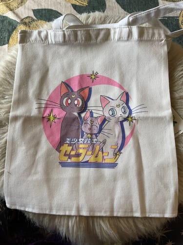 Customer photo review of Sailor Moon Tote Bag - Luna & Artemis