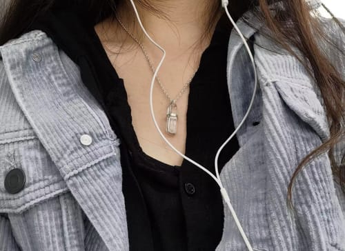 Customer photo review of Healing Energy Clear Quartz Pendants