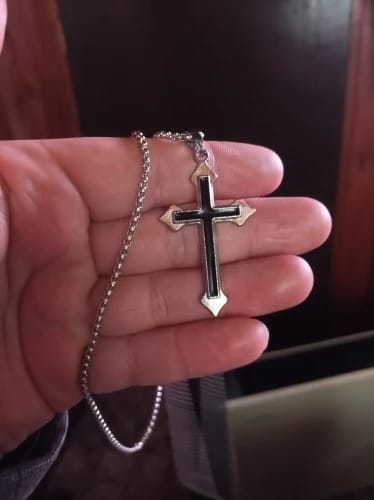 Customer photo review of Heaven Cross Necklace