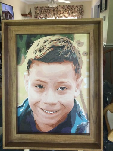 Customer photo review of Custom Paint by Numbers Kit for Personalized Artwork