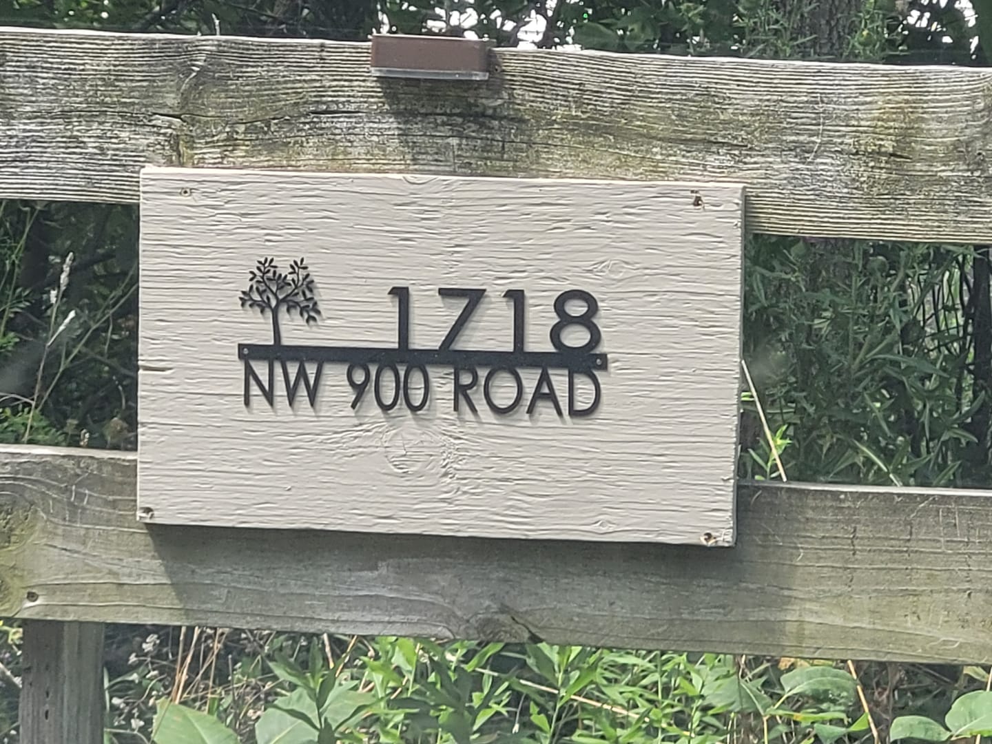 Customer photo review of Modern Outdoor House Numbers - 9 Styles - Personalized Address Signs for House