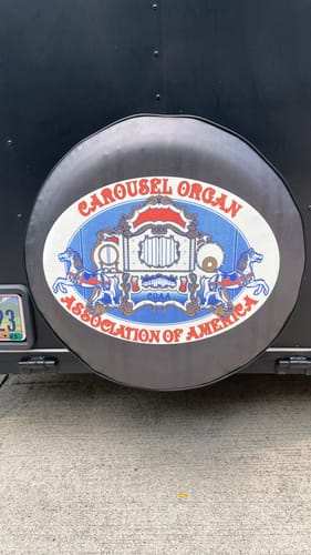 Customer photo review of Custom Spare Tire Cover for Jeep, RV, Bronco Camper, Trailer, & More