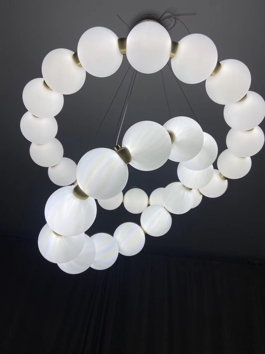 Customer photo review of WOMO Pearl Necklace Round Chandelier-WM2344