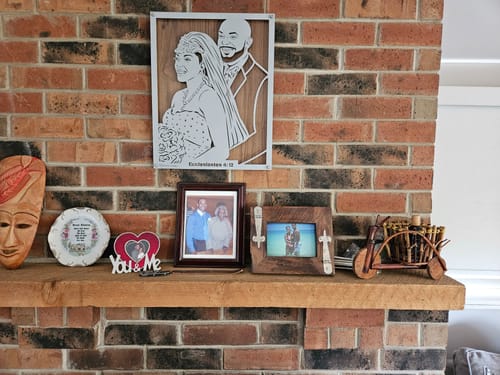 Customer photo review of Custom Metal Portrait