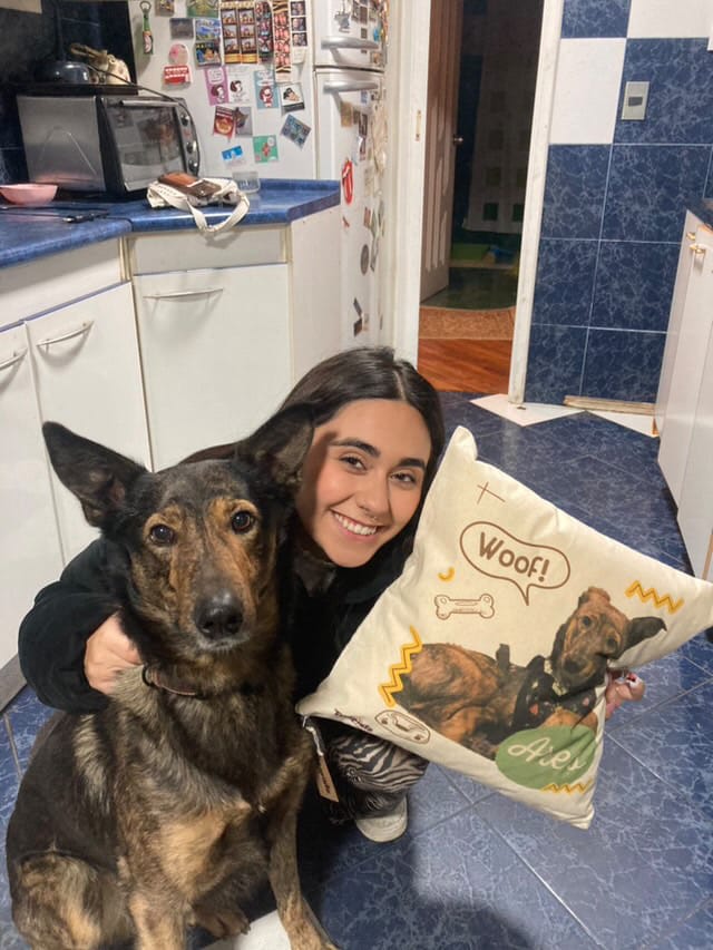 Customer photo review of Funda Cojín Personalizado Mascota